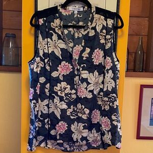 Elizabeth and James Silk Floral Blouse
